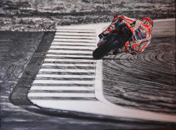 Marquez, MotoGP festmény, kép, fotó