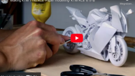 Hogyan készítsük el motorunk 3D modelljét papírból – videó